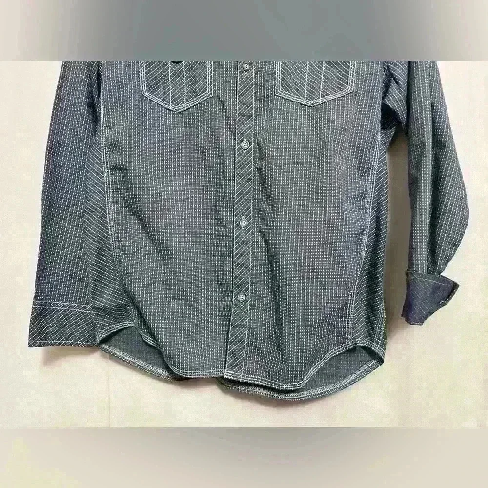 Boys Buckle Dress Shirt Lt blue Size Large 14-16 A0004